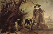 WILDENS, Jan A Hunter with Dogs Against a Landscape China oil painting reproduction